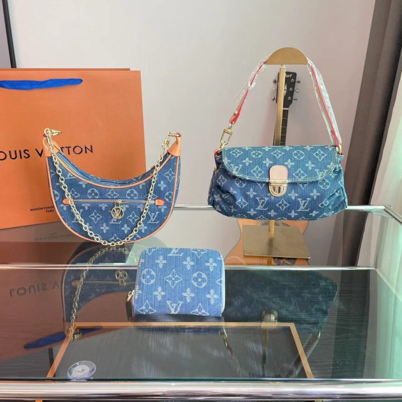 Louis Vuitton denim moon bag