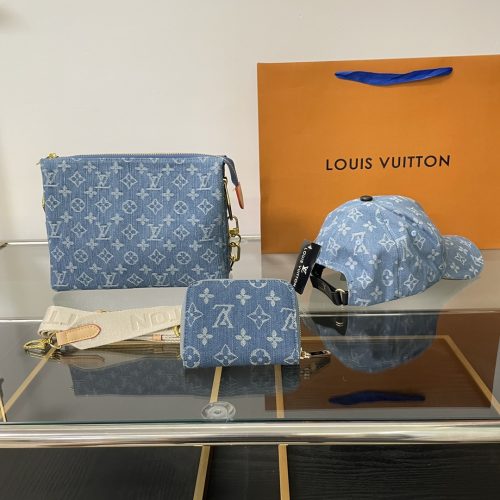 Louis Vuitton denim triplet bag