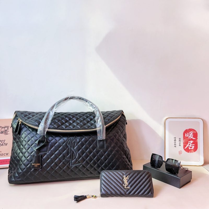 Shopping bag + sunglasses + wallet 3-piece set