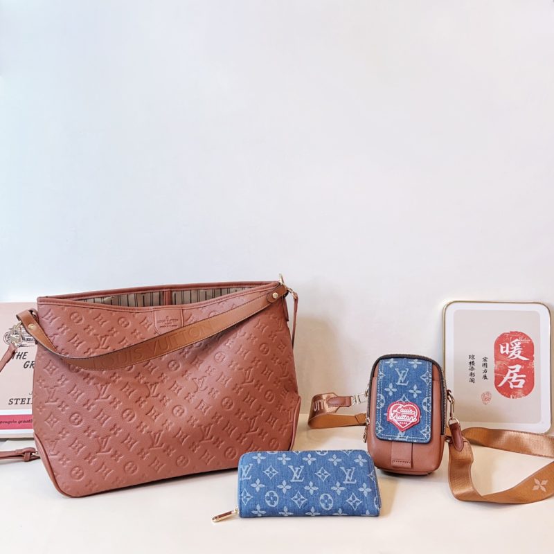 Shopping bag + mobile phone bag + wallet 3-piece set